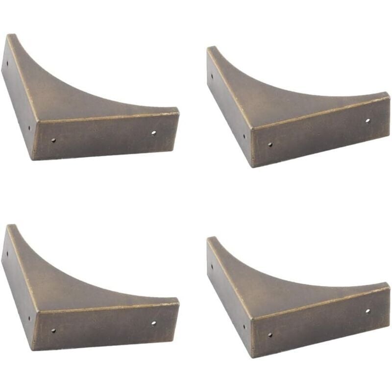 Ccykxa - 4 Stück Metall-Eckenschutz für Möbel, Antik-Bronze-Kantenschutzhalterung, Kantenschutz-Eckenschutz aus Metall für Möbel