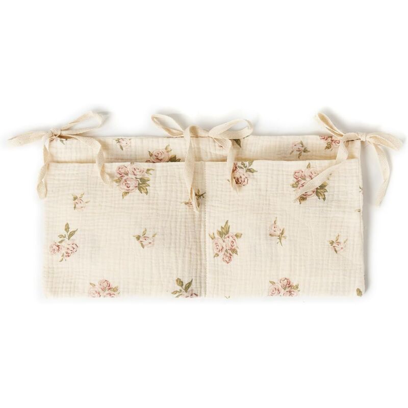 CCYKXA Aufbewahrungstasche fürs Babybett mit 2 Baumwolltaschen für Windeln, Schnuller und Zubehör