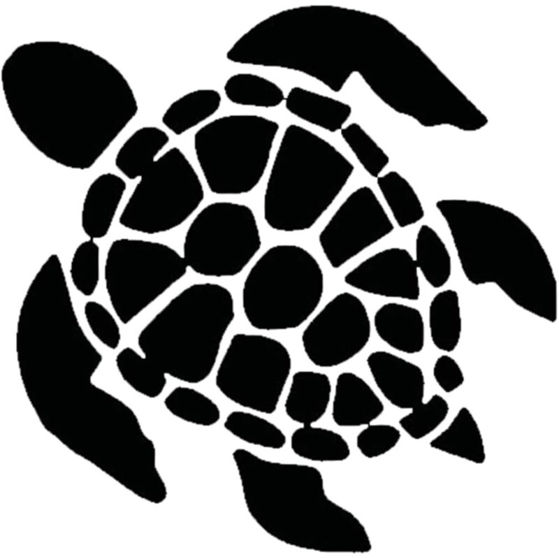 CCYKXA Autoaufkleber mit Schildkrötenmotiv, Außenaufkleber für Autos, Tieraufkleber für Autos, zur Dekoration von Autoscheiben und -türen, 13 x 13 cm