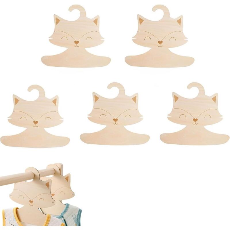 CCYKXA Babykleiderbügel, 10er-Set, Größentrenner für Babykleidung, Kleiderschrankteiler, aus Holz, geeignet für Neugeborenen- und