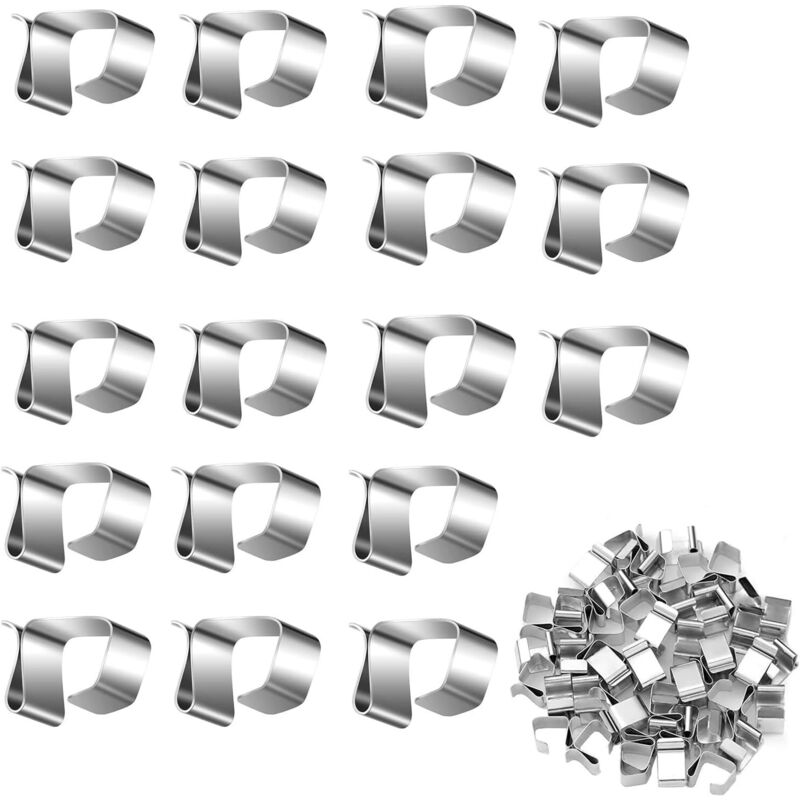 CCYKXA Dachrinnenhaken, 100 Stück Dachrinnenclips für Außenbeleuchtung, Metall-Dachrinnenhaken, Mini-Dachrinnenhaken für Weihnachtsbeleuchtung,