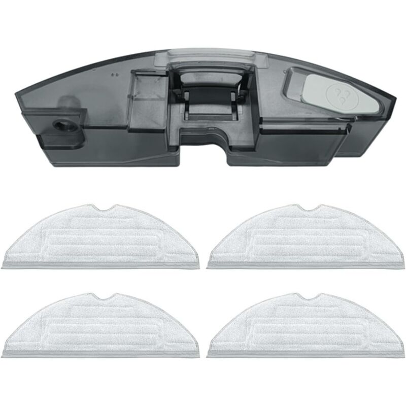 Ersatz-Wassertank mit 4 Stoffpolstern, kompatibel mit Roborock S7 MaxV Ultra/S7 MAXV/S7 Pro Roboter-Staubsauger-Teilezubehör - Ccykxa