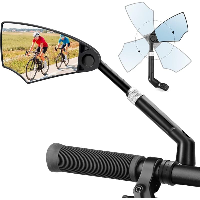 Fahrrad-Rückspiegel, 1 Stück, verstellbar, um 360° drehbar, für Elektro-Fahrrad, Rückspiegel, HD-Glas, hochwertige Universal-Fahrrad-Rückspiegel,