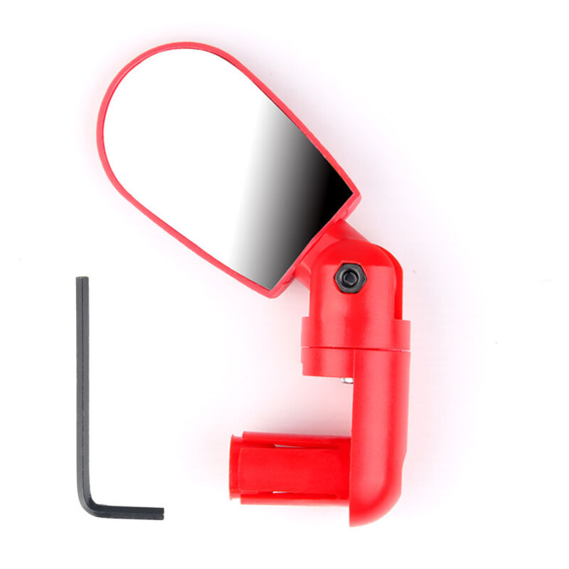 CCYKXA Fahrradrückspiegel, faltbare konvexe Rückspiegel für Mountainbike, Rennrad, Rot