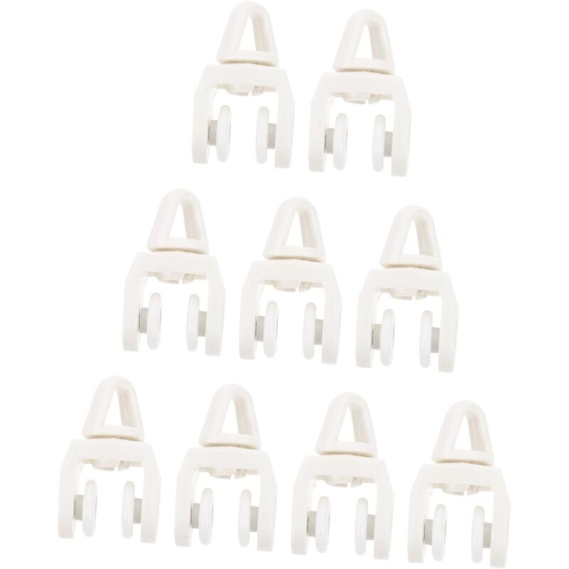 CCYKXA Geräuscharme Rollen für Gleitschienen für Gardinen, 50 Stück, Mehrzweck-Kunststoffrollen, Leichtgängiges Laufsystem, Zubehör für Gardinen,