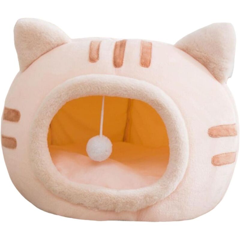 CCYKXA Hundehütte für drinnen – Komfortabler Korb, warmes, waschbares Bett, Hundehütte, Nest, Rosa