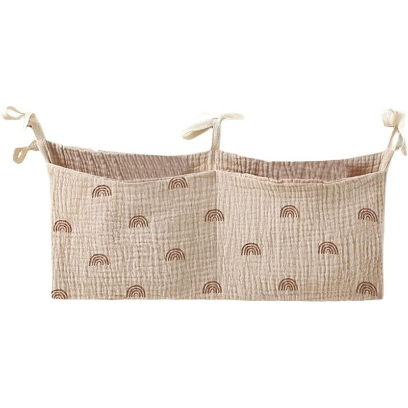 CCYKXA Kinderbett-Aufbewahrungs-Organizer, Babybett-Aufbewahrungstasche, leichtes Laufstall-Zubehör mit Kinderzimmer-Dekoration