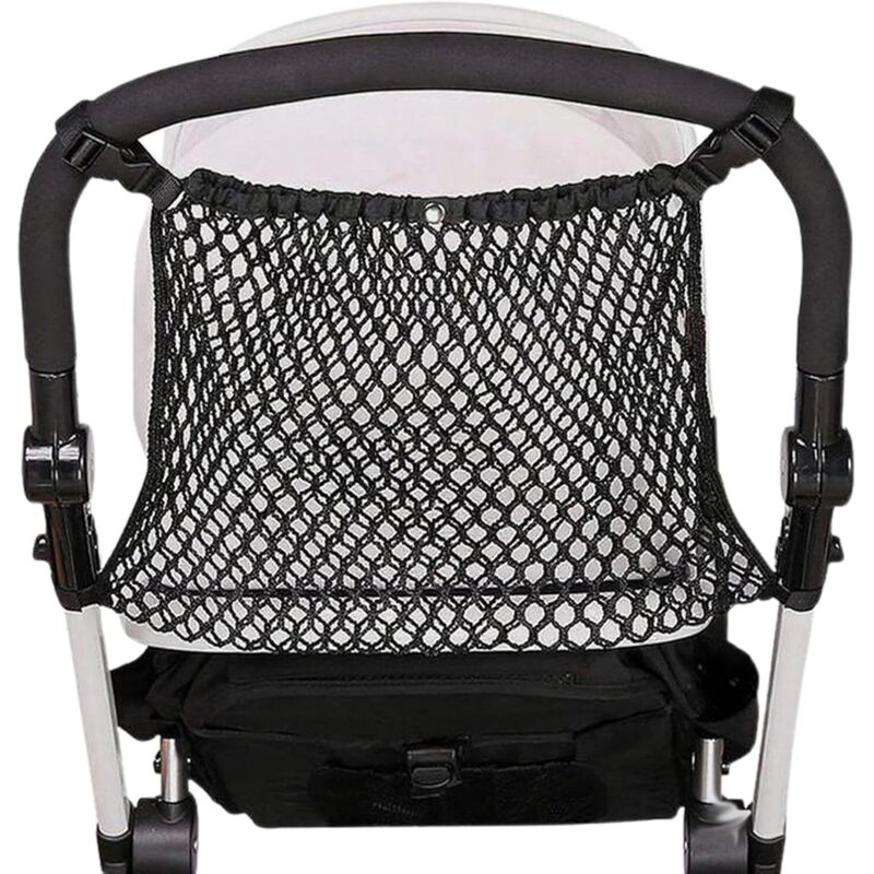 CCYKXA Kinderwagentasche – Aufbewahrungsnetz aus Netzgewebe für Kinderwagen Verstellbares Aufbewahrungsnetz für Einkaufswagen, Regenschirm, Windeln