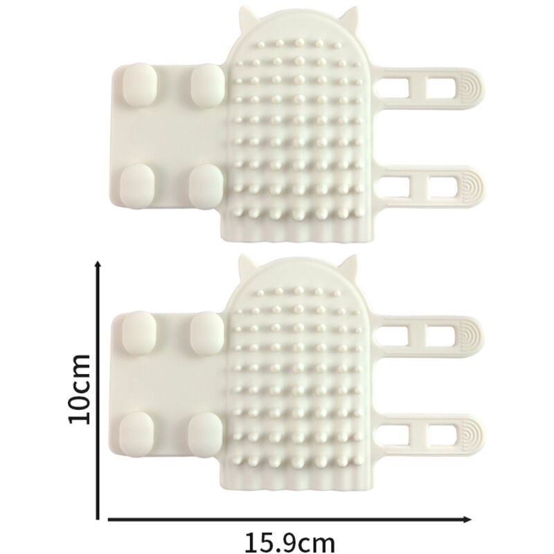 Kitzel-Artefakt für Haustiere, 2 Stück Kitzel-Artefakt, Eckbürste für Katzen, Kitzel-Artefakt für Haustiere, selbstpflegende Katzen-Massagebürste,