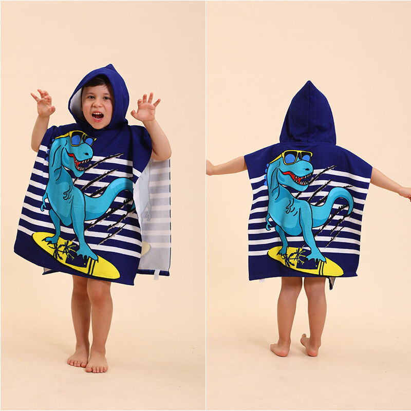 Meerjungfrau) Kinder-Badetuch, Kinder-Strandtuch, niedliche Muster, Kinder-Badeponcho-Umhang für Mädchen, Jungen und Kinder-Badeausflüge - Ccykxa