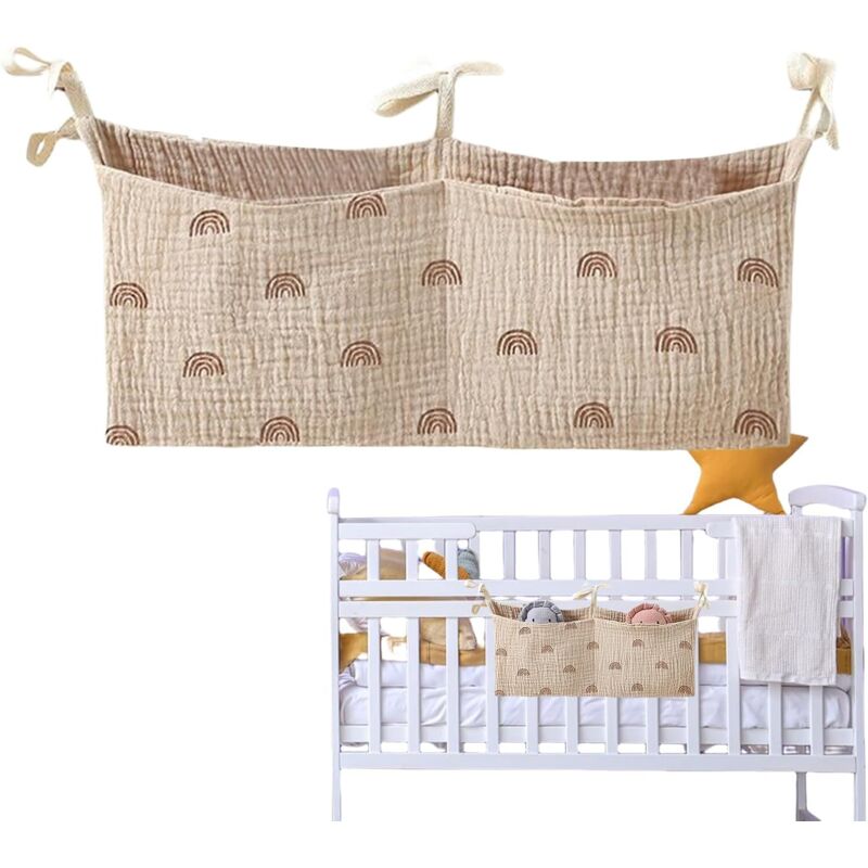 CCYKXA Nachttischtasche, Wickeltasche, platzsparende Aufbewahrung für Spielzeug, Milchflaschen, hält wichtige Dinge griffbereit und ordentlich, ideal