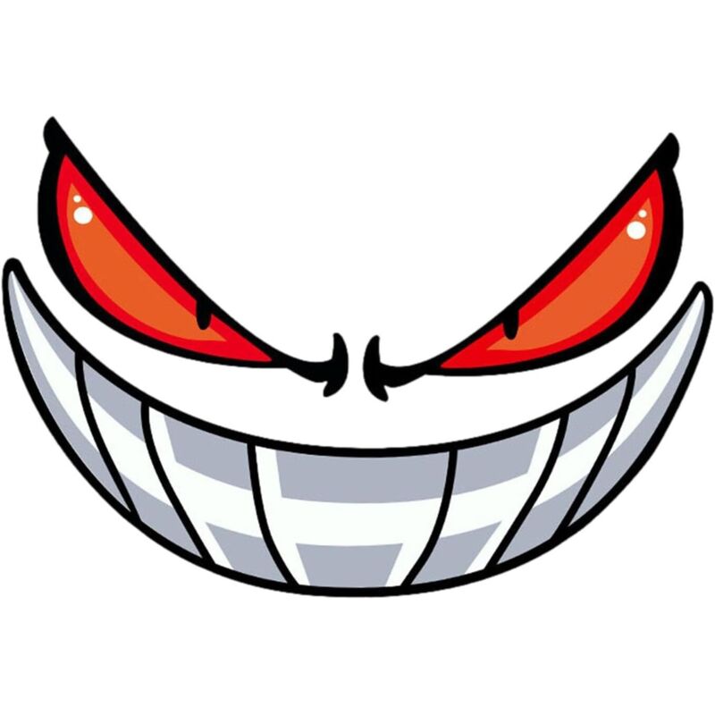 CCYKXA Reflektierender Autoaufkleber – Teufelsauge-Motiv, abnehmbarer, wasserfester Aufkleber Selbstklebende Vinylgrafik für Motorrad, Elektroroller,