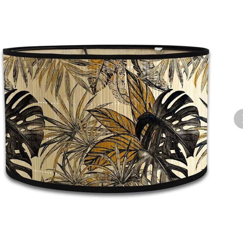 CCYKXA Retro-Lampenschirm aus Bambus, runder, trommelförmiger Lampenschirm für Tische oder Kronleuchter, geeignet für einfache Deckenleuchter