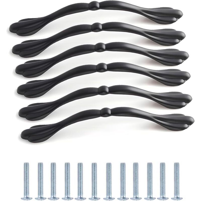 CCYKXA schwarze Küchenschrankgriffe, 128 mm Lochabstand, Schrankgriffe aus Aluminiumlegierung, perfekt für Möbelschränke, Schubladen, Kleiderschränke