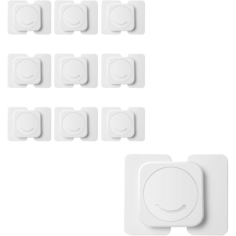 CCYKXA Set mit 10 Sicherheitsriegeln für Schranktüren, Schubladen, Kühlschränke und Toiletten – Verstellbare Türstopper und Sicherheitsverriegelungen