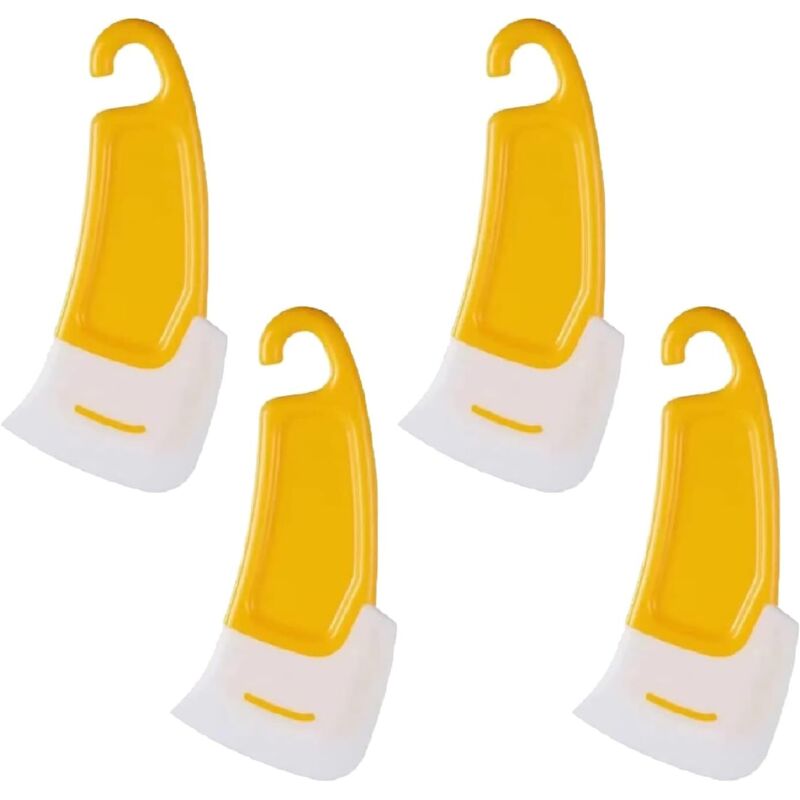 CCYKXA Silikon-Topfreiniger, hitzebeständiger Schaber, antihaftbeschichteter Küchenschaber zum Kochen, Rühren und Reinigen, 4 Stück