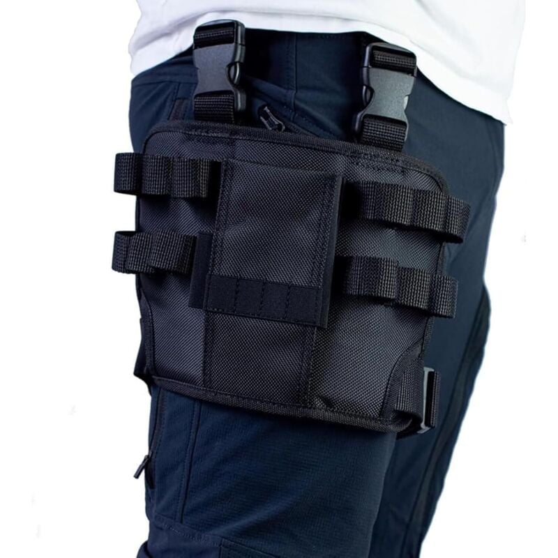 Ccykxa - Werkzeugtasche mit Gürtelclip, Bein-Werkzeugtasche, tragbare Elektriker-Werkzeugtasche, mehrere Taschen für Handwerkzeuge, mehrere Taschen