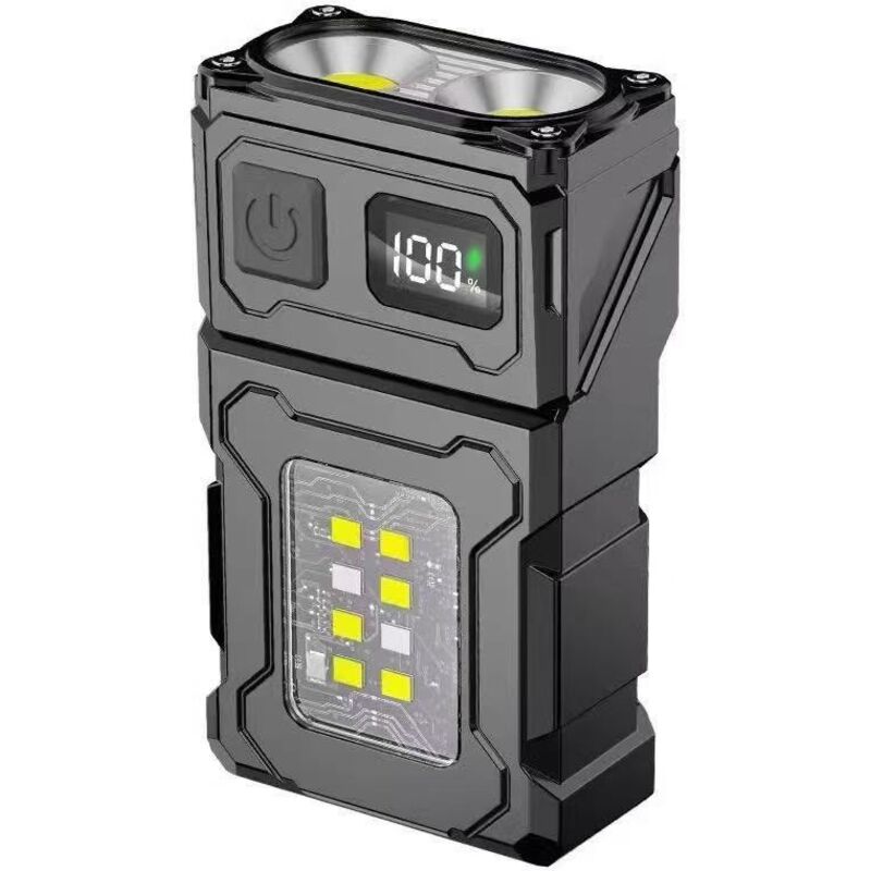 CCYKXA Wiederaufladbare Taschenlampe mit hoher Lichtstärke, extrem leistungsstarke Mini-LED-Taschenlampe, USB-C-aufladbar, kleine Taschenlampe