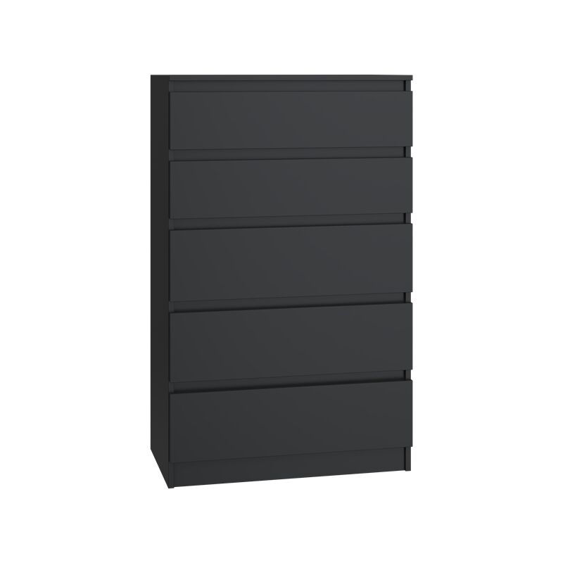 Cdf Kommode Malwa M5 Farbe: Schwarz Schrank für Dokumente, Kleinigkeiten Ideal für Wohnzimmer, Schlafzimmer, Kinderzimmer, Jugendzimmer und Büro 5