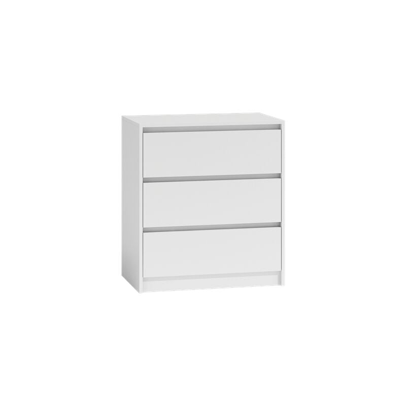 Cdf Moderne Kommode Karo K3 Farbe: Weiß Schrank für Dokumente, Kleinigkeiten Ideal für Wohnzimmer, Schlafzimmer, Kinderzimmer, Jugendzimmer und Büro