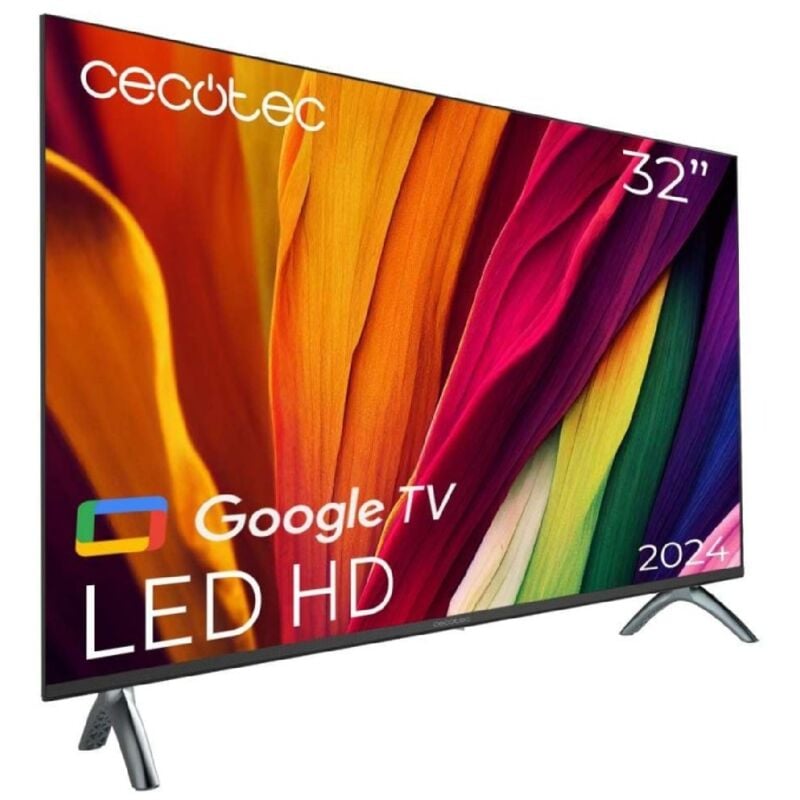 Cecotec 32' Smart TV A4 Serie ALH40032 LED TV. HD-Auflösung, Betriebssystem Google TV, Chromecast, Google Voice Assistant, Dolby Audio System und 16