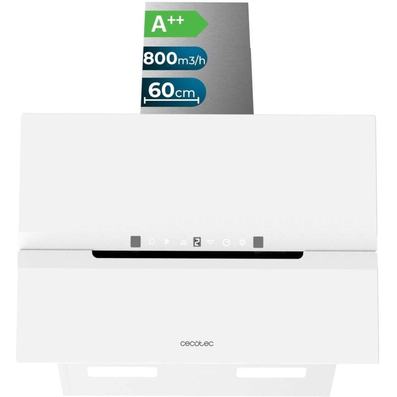 Cecotec Bolero Flux Dt 608010 Glas Weiß Dunstabzugshaube 60Cm Bolero Flux Dt 608010 Glas Weiß A++. Glas Weiß Finish, Edelstahl Kamin, Absaugung