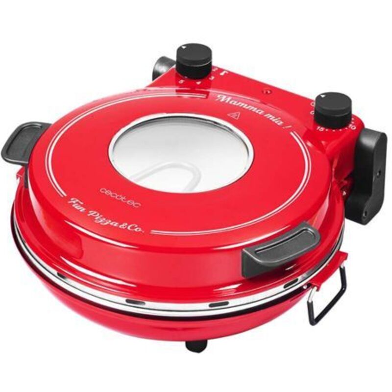 Elektrischer Pizza Grill Ofen Fun Pizza&Co Mamma Mia Vista, 1200 w, Timer 15min, Temperatur max de 420ºC in 3min, Fenster de Display, Platte de