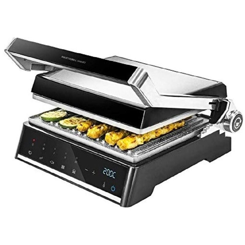 Elektrogrill von 2000 W mit AutoCook system , das die Zeit und die Temperatur in Abhängigkeit vom gewählten Modus und Garpunkt of einstellt.