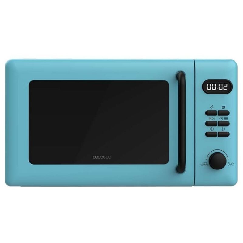 Cecotec - Mikrowelle Digital mit Grill de 20L Proclean 5110 Blue. 700W auf 6 Stufen und Grill de 800W, Auftaumodus, Garende-Signal, Innenlampe, 30min