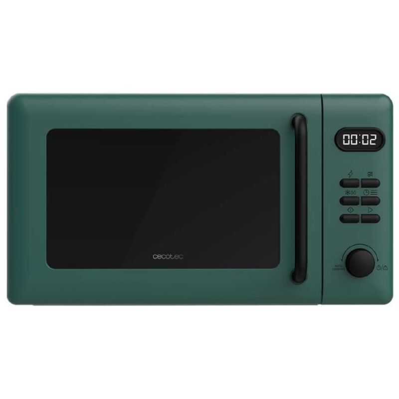 Cecotec - Mikrowelle Digital mit Grill de 20L Proclean 5110 Green. 700W auf 6 Stufen und Grill de 800W, Auftaumodus, Garende-Signal, Innenleuchte,