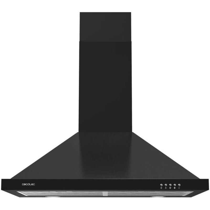 Cecotec - Pyramiden-Dunstabzugshaube de 60cm Bolero Flux pm 604300 Schwarz c. 105W Motor, Absaugung 430m3/h, mechanische Steuerung, 3 Stufen de