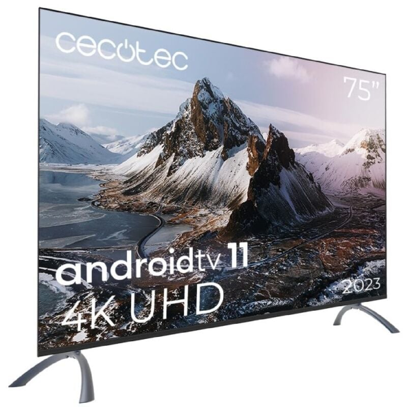 Tv led 75' Smart tv A3 Series ALU30075S, 4K uhd, Android Tv11, rahmenlos, Assistant de Voice Google und Chromecast, Dolby Vision & Atmos, HDR10,