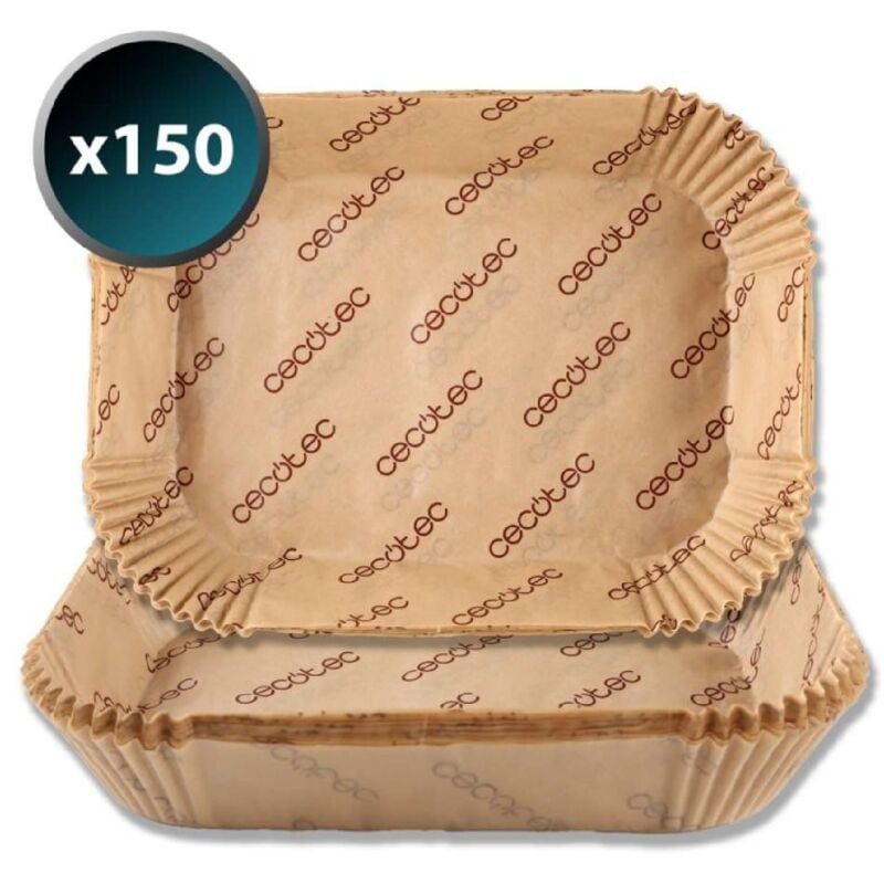 Cecotec - Zubehör für Luftfritteuse Cecofry TwinBucket Paper Pack Zubehör. 150 Papiere für Air Fryer de, praktisch und kompatibel mit Air Fryer de