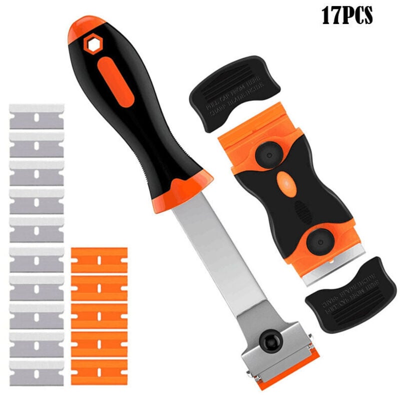 Ceranfeldschaber, Glasschaber, für Ceranfeld, Induktionskochfeld, Auto, Glas, Spiegel, Aufkleber, Reinigung ((Kunststoff) 2pcs