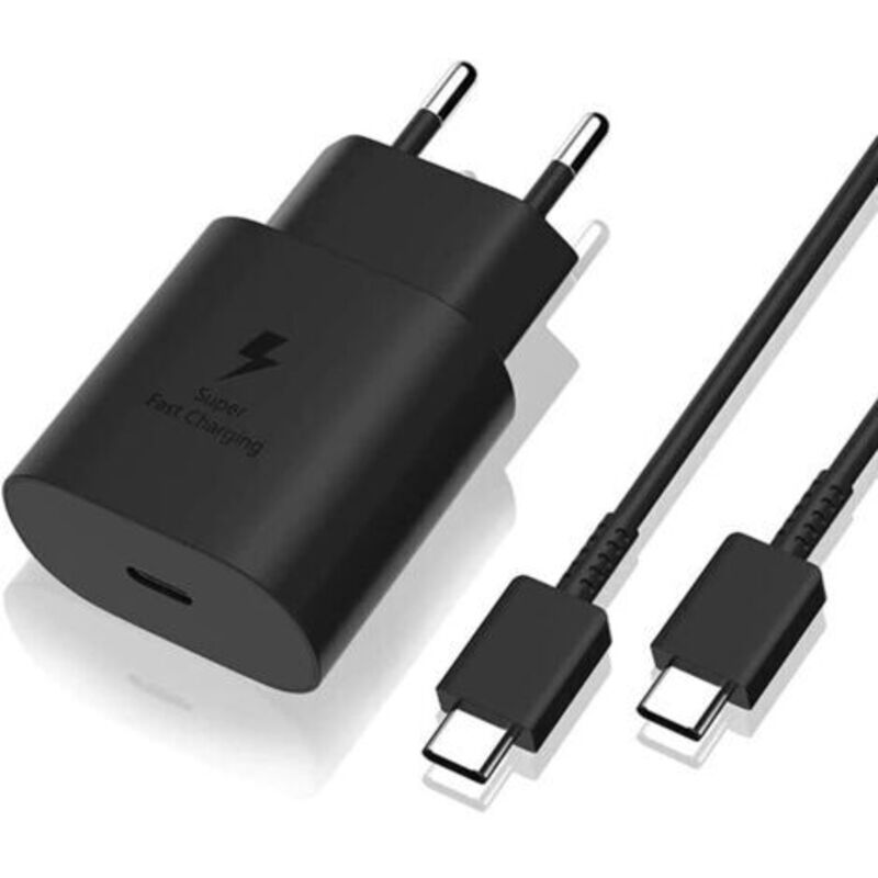 Chargeur Rapide 25W + Câble USB-C Pour Samsung S22 PLUS-S22 ULTRA-S21 FE 5G-S21 PLUS-S21 ULTRA-S20 FE-S20 PLUS-Note 20-A53 Xiaomi--TRIMEC