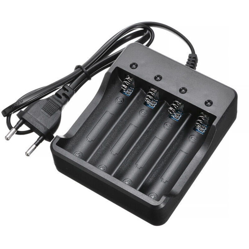 Schnellladegerät für AA- und AAA-Batterien. Geeignet für Batterien der Typen: 10440, 14500, 17670, 18650, 18700.