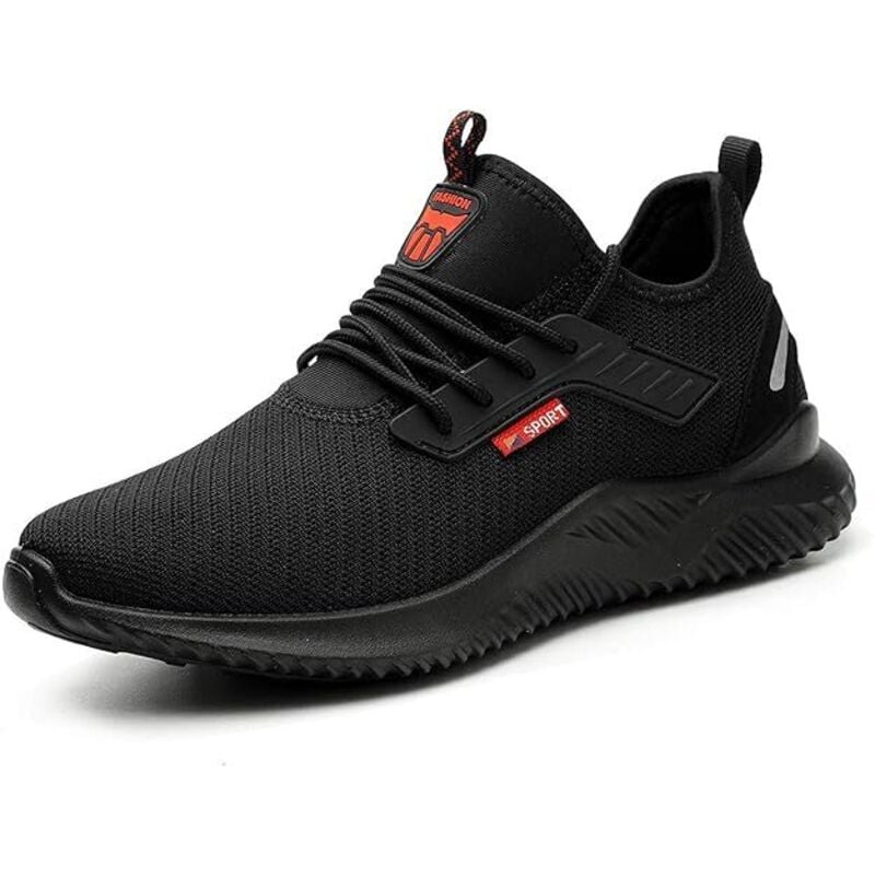 Sicherheitsschuhe, Sicherheits-Sneakers Herren, Sicherheitsschuhe Damen, Stahlkappen-Sneaker, Industrielle Arbeitsschutzschuhe, Schwarz, eu 38