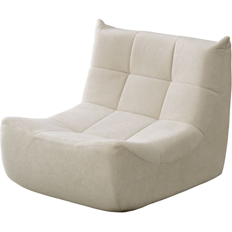 Chenille Togo Sofa,Boden-Loungesessel, Armloser Akzentstuhl,Sitzsack Sofa, Togo Stil Kamin Lounge Stuhl mit Memory Schaum,Bequemer Bodensofa für