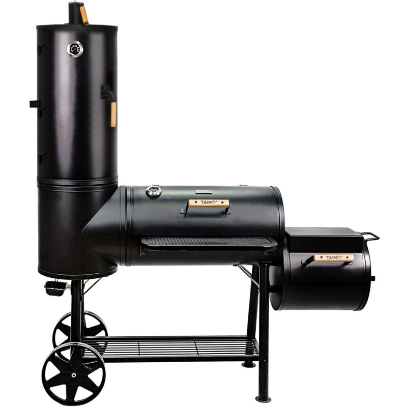Taino - chief 130 kg Smoker bbq Grillkamin Räucherofen Holzkohle Grill 3,5mm Stahl