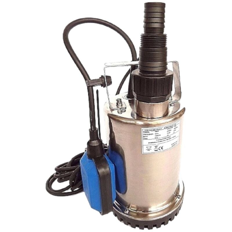 CHM GmbH® Flachsaugpumpe Edelstahl 400 Watt Kellerpumpe, Tauchpumpe, Poolpumpe