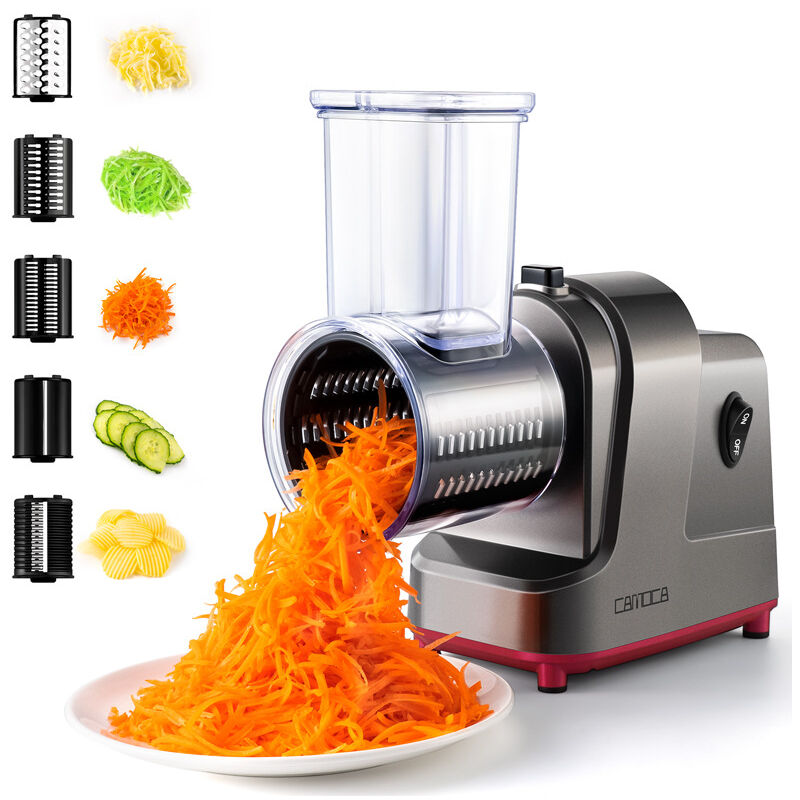 Coocheer - Chopper 5 Messer Vollautomatischer Gemüseschneider Multifunktions-Haushalts-Kartoffelschneider Maschinen Elektrischer Gemüseschneider