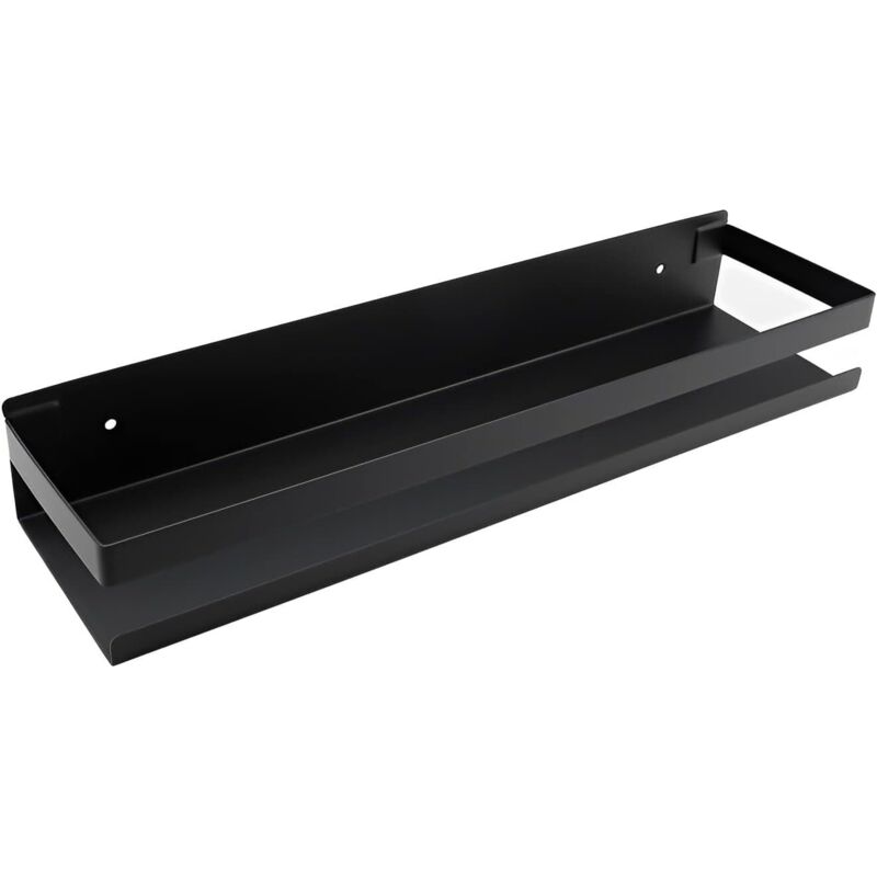 CHOYCLIT Candyse Badezimmer Wandregal Duschregal Edelstahl 40 cm Schwarz Stahl Wandregal,