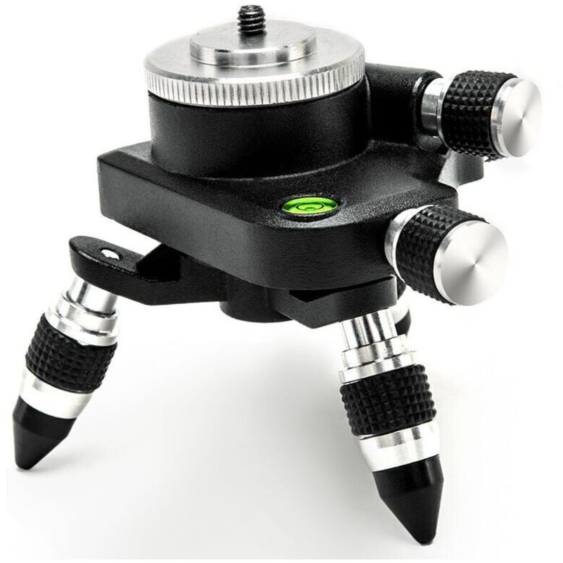 CHOYCLIT Laser-Nivellieradapter, Stativständer aus Aluminiumlegierung, 1/4-Zoll- und 5/8-Zoll-Gewinde für die meisten Laser-Nivelliergeräte, um 360