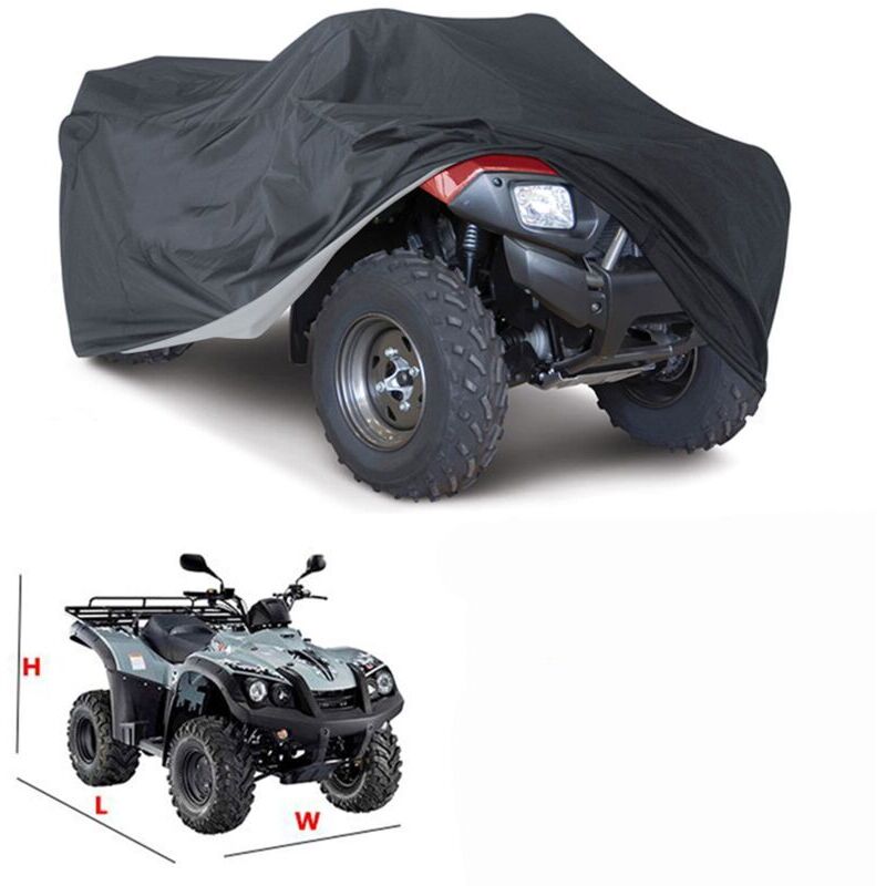 CHOYCLIT Outdoor-Abdeckung, Plane, Schutz für ATV, Motorrad, Quad, wasserdicht, UV-Schutz, 145 × 85 × 98 cm, ATV-Quad-Abdeckung, schwere