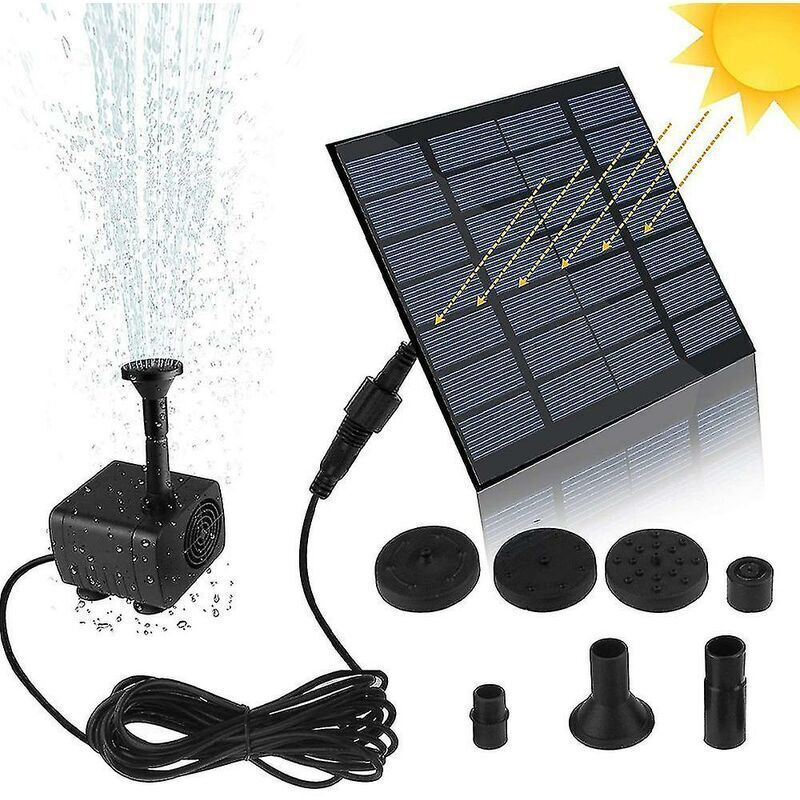 CHOYCLIT Solarpumpe, Sunrain Solar Teichpumpe Springbrunnenpumpe Solarpumpe Gartenbrunnen Wasserspiel Springbrunnenpumpe Springbrunnen