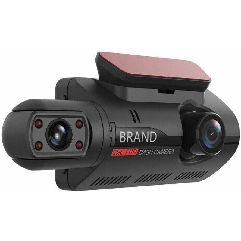 CHOYCLIT Überwachungskamera für Innen/Außen, Dashcam Autokamera für vorne und hinten, Full HD, 140° Weitwinkel, Front + Innenraum, 1Stk.