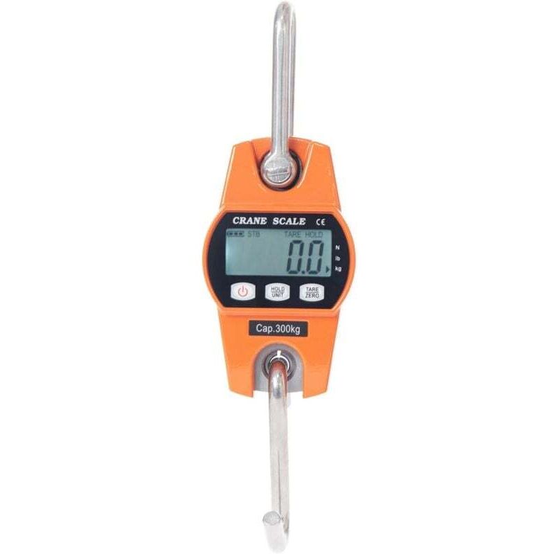 CHOYCLIT Waage, Personenwaage und Dynamometer, Hängehakenwaage 300 kg – Industrielle elektronische LCD-Waage 300 kg/600 lbs