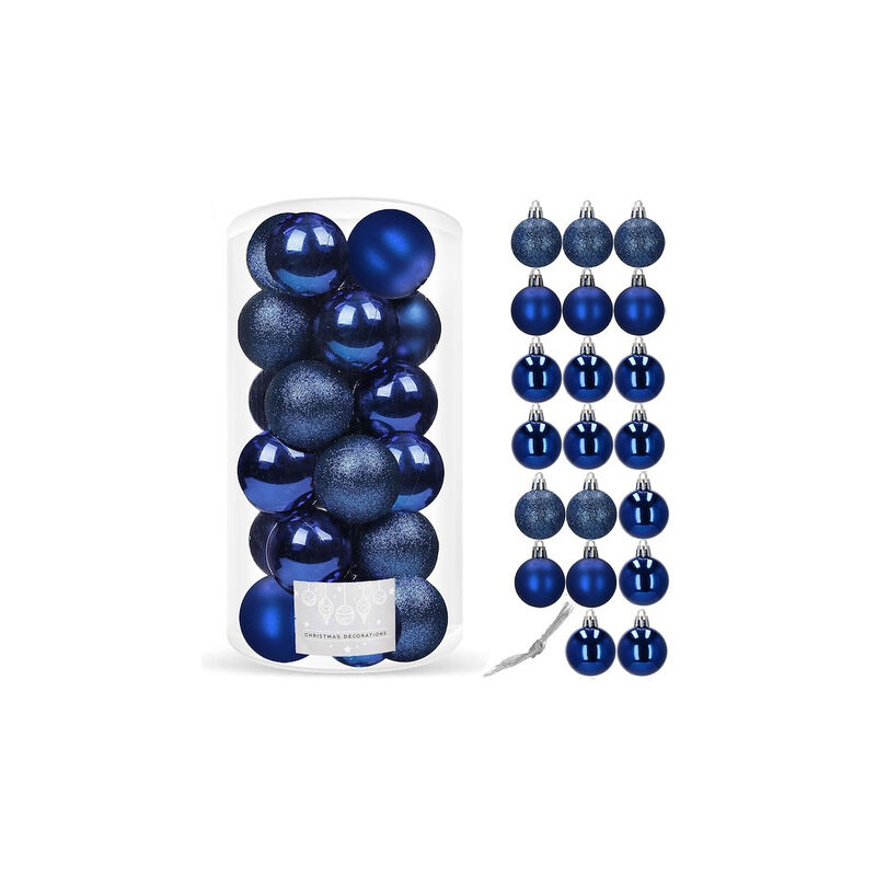 Christbaumkugeln Set Weihnachtskugeln aus Kunststoff 20 Stück 4 cm