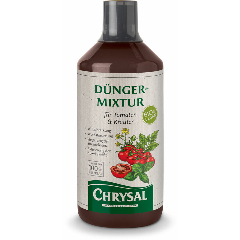 Chrysal - Vegane Bio-Dünger-Mixtur für Tomaten & Kräuter - 1000 ml