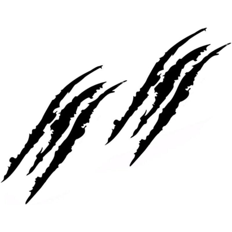 Claw Brand Autoaufkleber, wasserdicht, Fahrzeugaufkleber, reflektierende Aufkleber für Autoscheinwerfer, Schwarz, 40 x 12 cm, 2 Stück, Autoaufkleber,